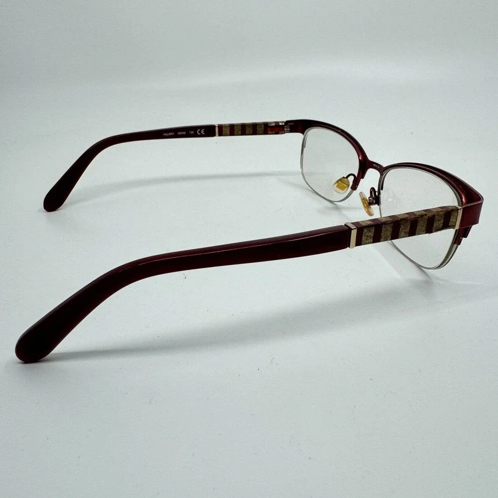 Kate‎ Spade Valary Women Eyeglasses Frames Red Gold USED H9761